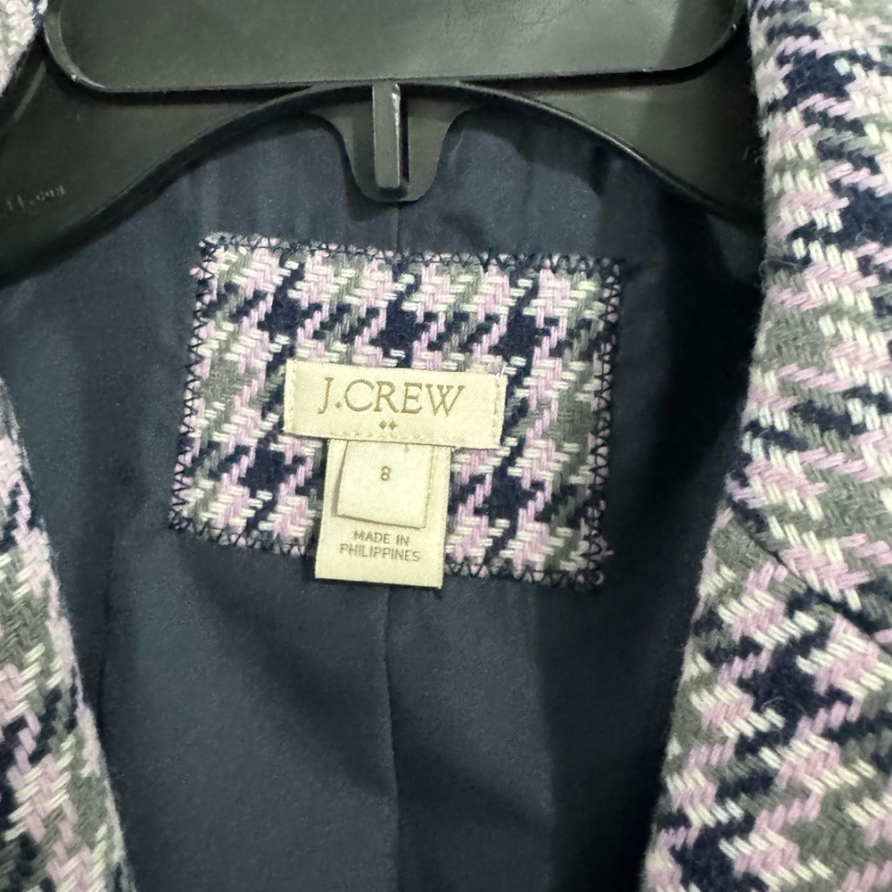J.Crew Wool-blend schoolboy blazer in houndstooth Women’s Size 8 - Picture 4 of 4